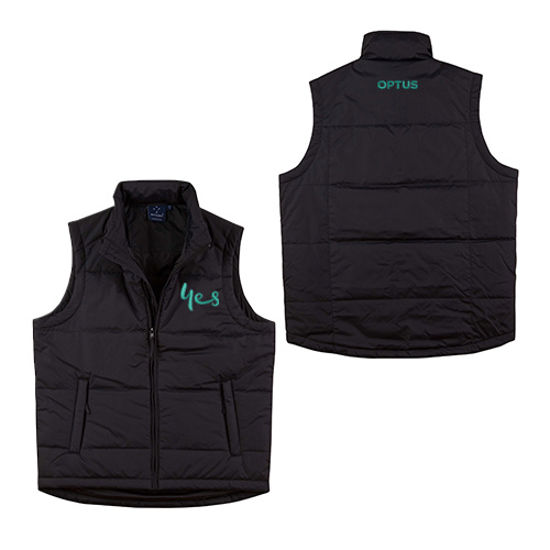 Mens Black Puffer Vest