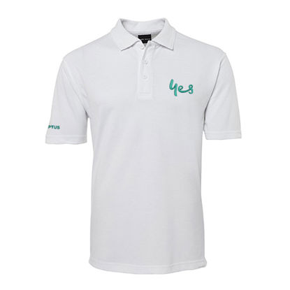 Mens White Signature Polo